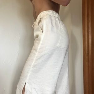 Anthropologie cropped white pants